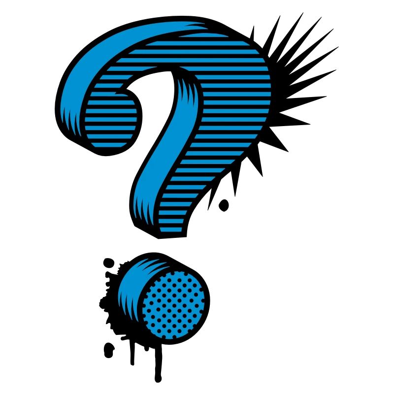 A question mark graffiti