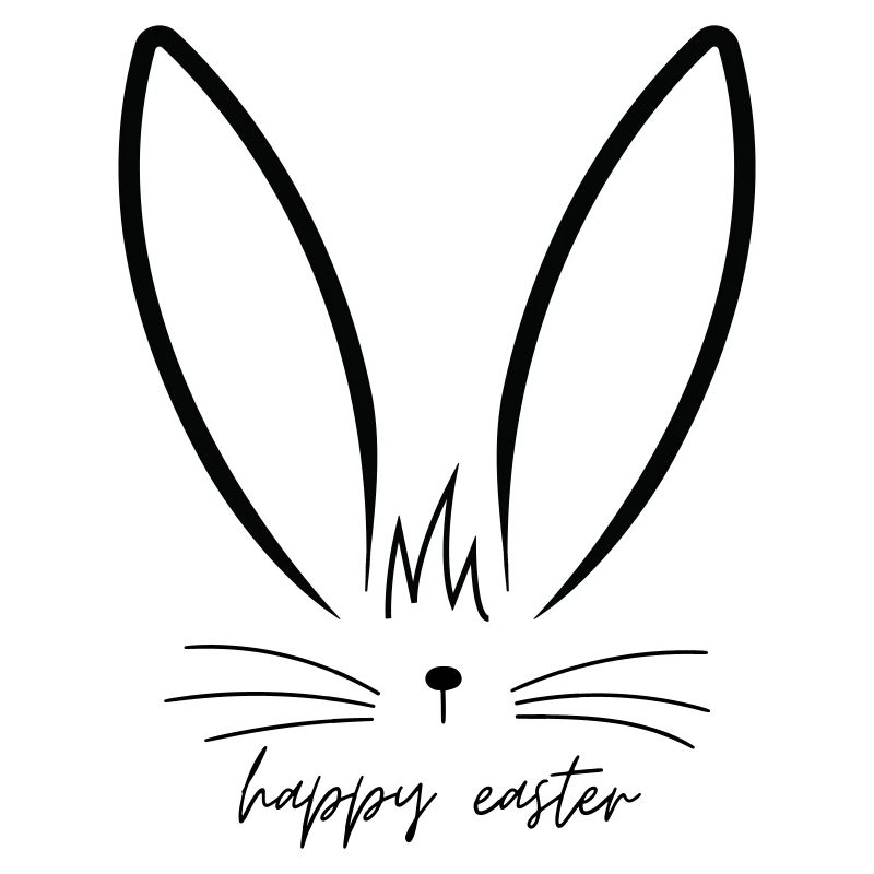 Minimal Bunny - Happy Easter