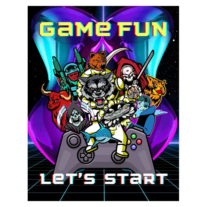 Spruch GAME FUN Let's Start Gamer Group