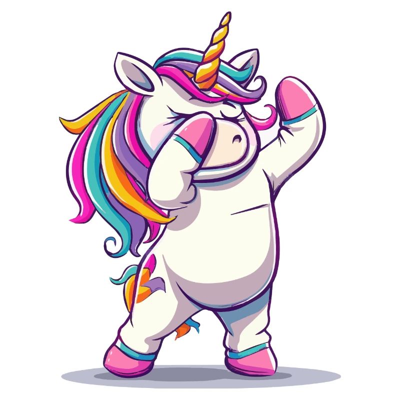 Regenbogen Dab Einhorn