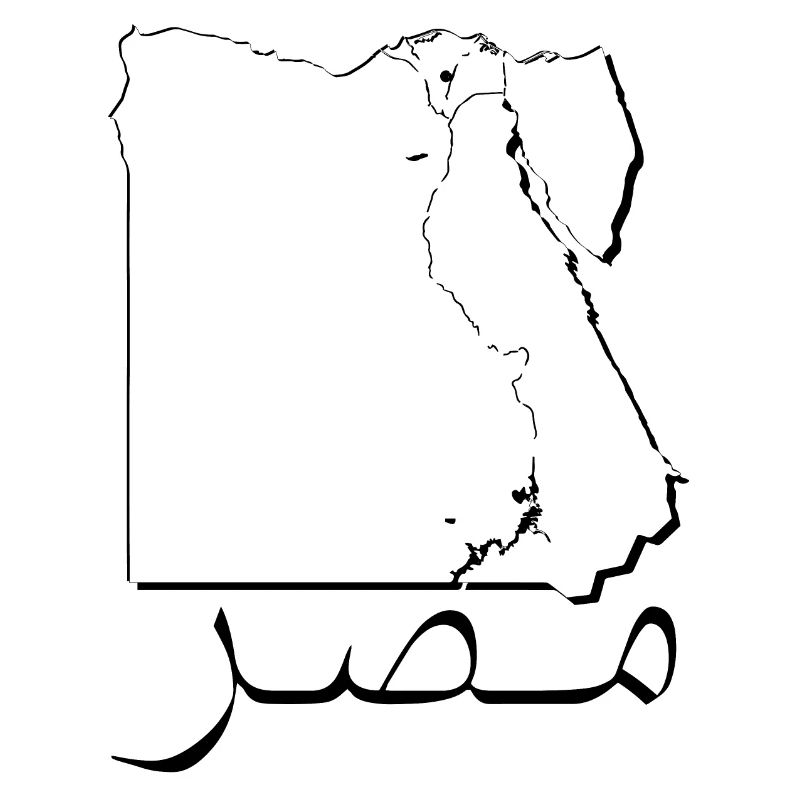 Egypt map as outline EC