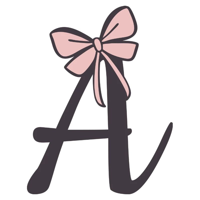 Lettre initiale A ruban