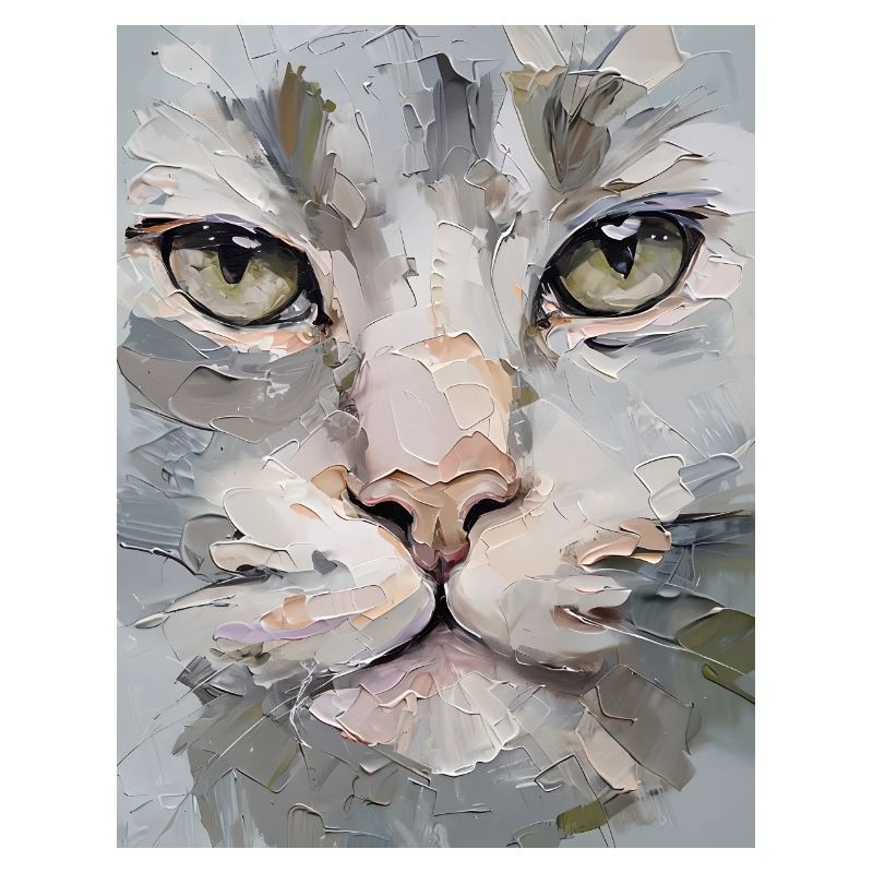 Luchs Gemälde Ölfarben Geschenk