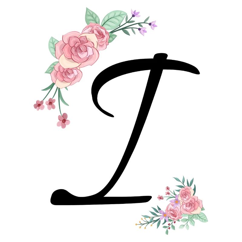 Buchstabe i Blumen