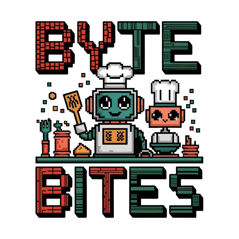 Byte - De mignons chefs robots pixel qui cuisinent pour s’amuser