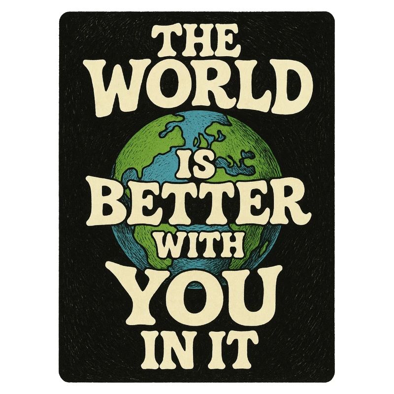 Inspirational Earth Message Graphic