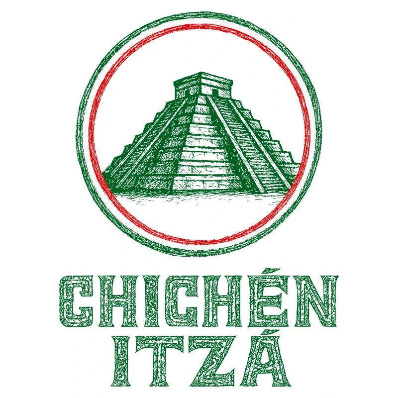 Drapeau du temple de Chichen Itza Mexique