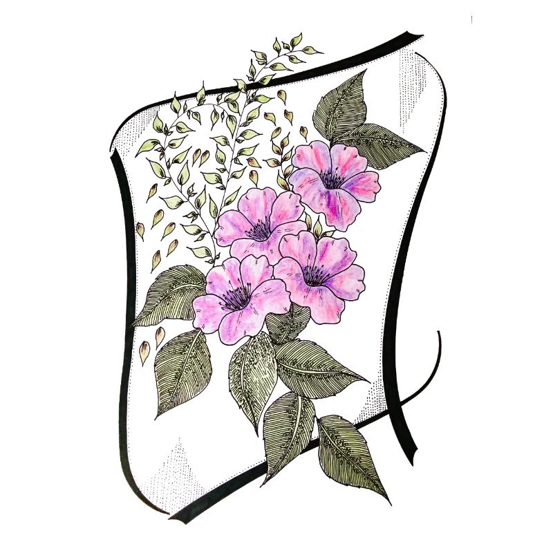 Corset de vrilles de fleurs