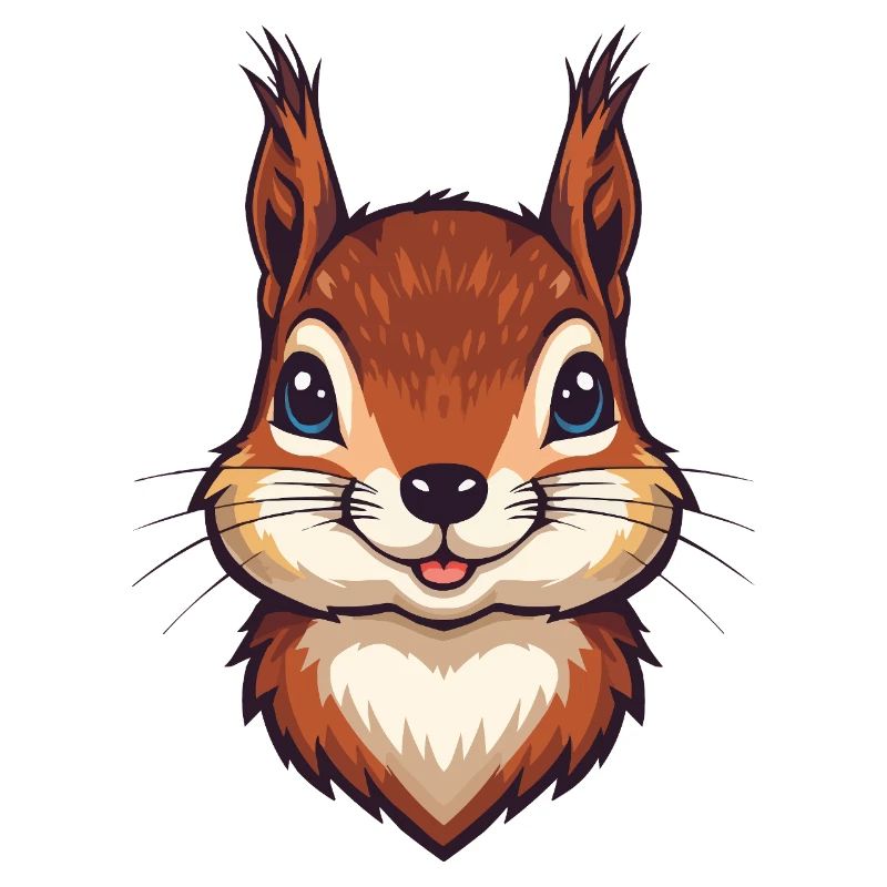 Cute Squirrel Head