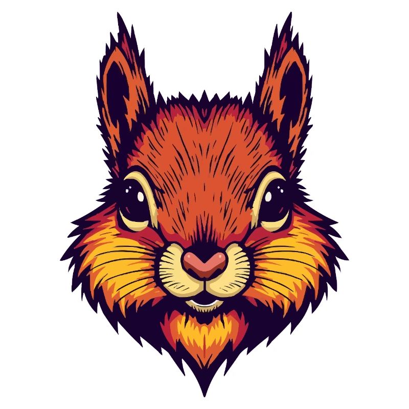 Leuchtend herbstliches Eichhörnchen 