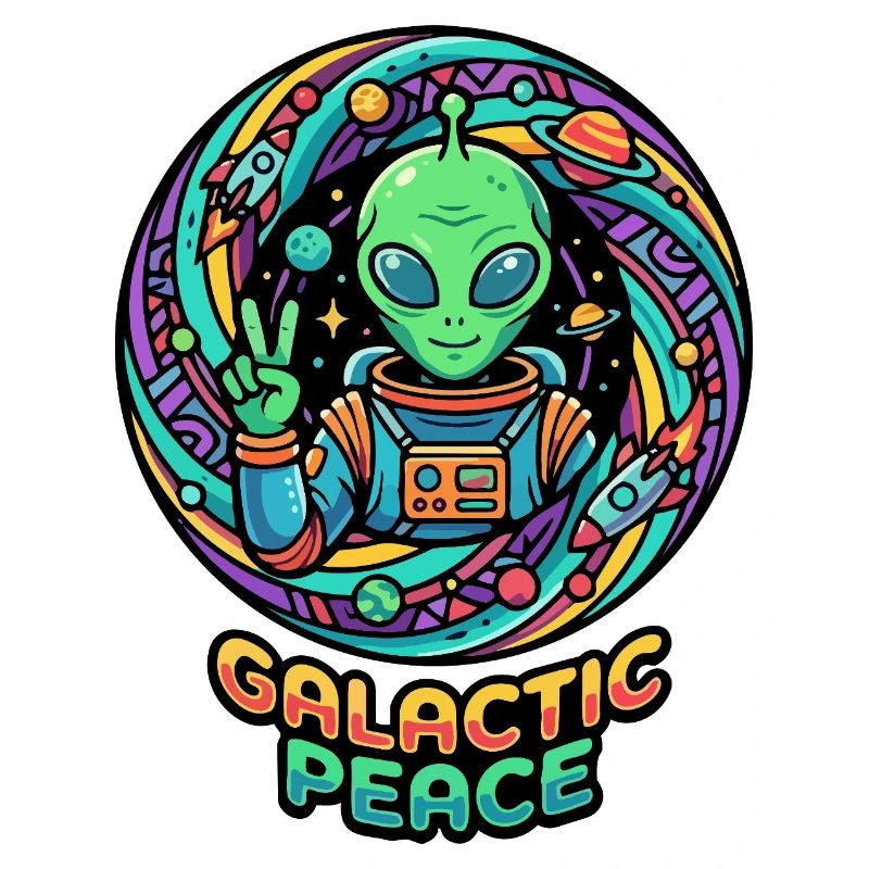 Galactic Peace Greeting Alien Peace Sign