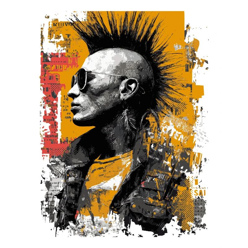 Punk with mohawk