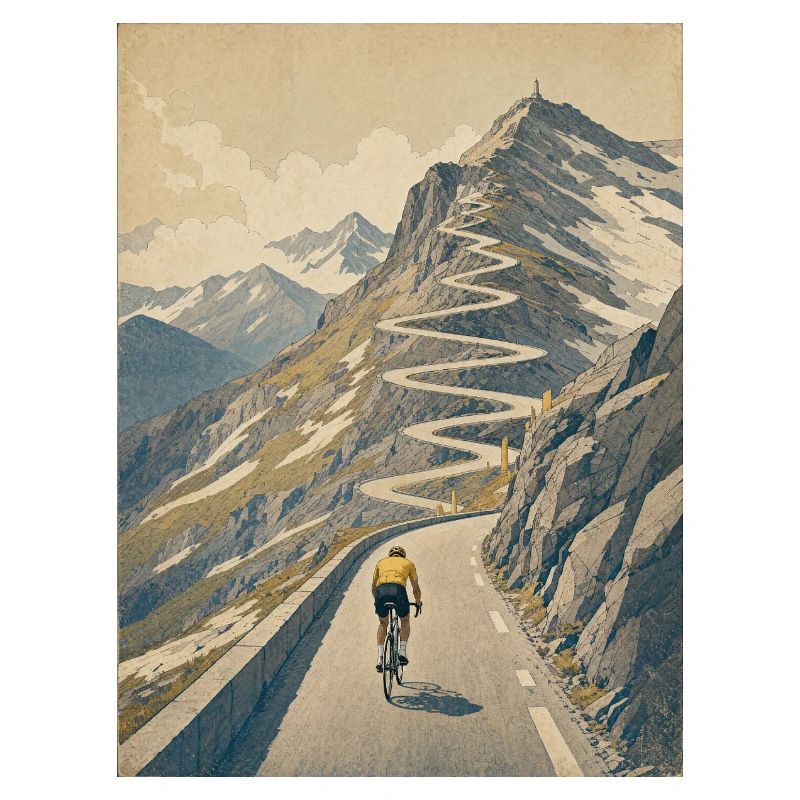 Route vers le sommet — Souvenir du cyclisme