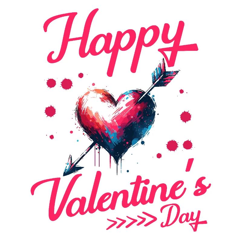 Conception de coeur de la Saint-Valentin avec flèche