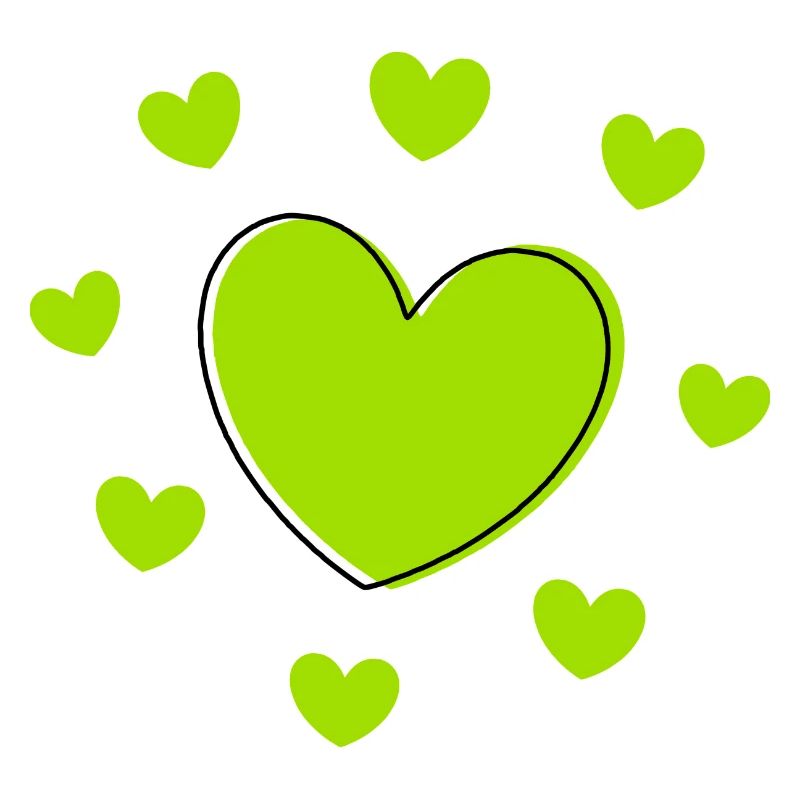Cœur vert Cadeau Vert Saint Valentin