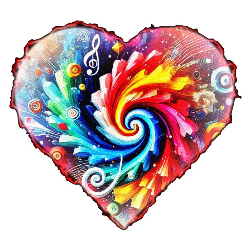 Psychedelic Rainbow Heart
