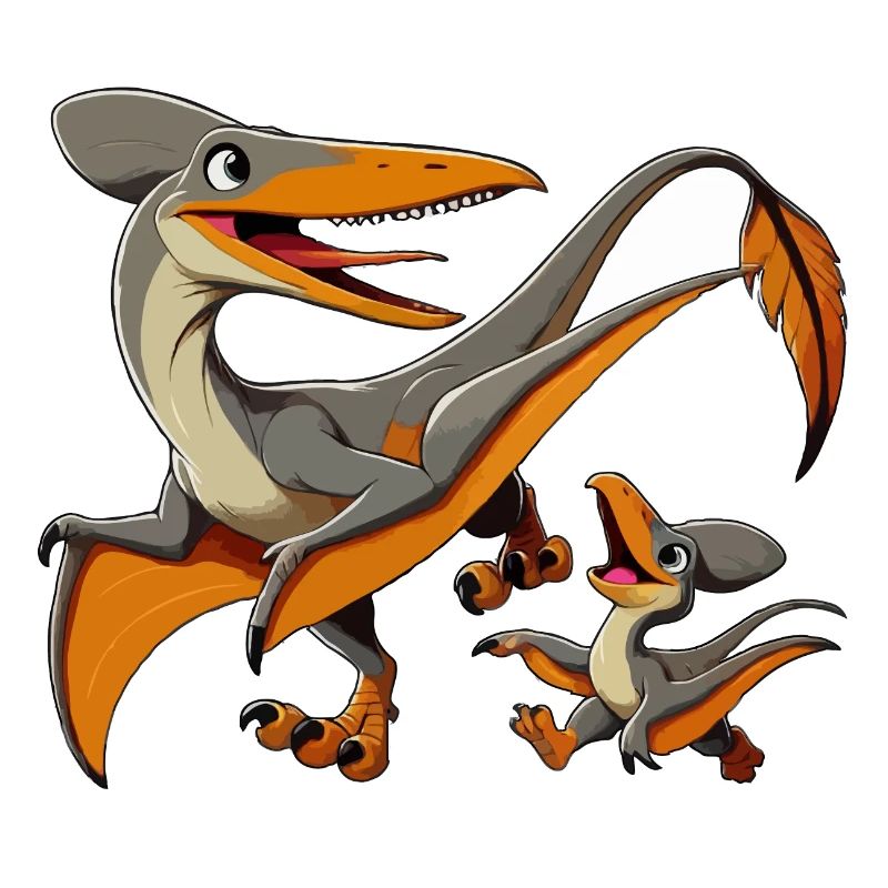 Pteranodon mother and child