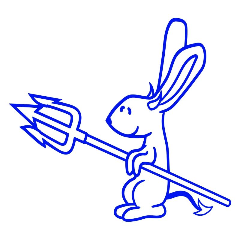 Bunny Devil Demon Evil Satan Hell Trident Costume