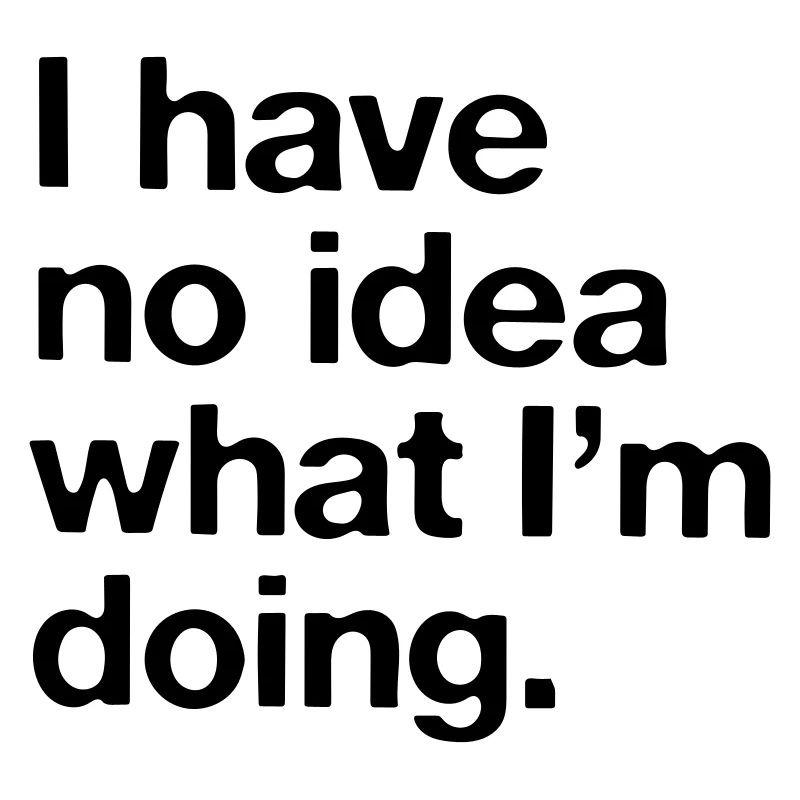 I have no idea what I'm doing.