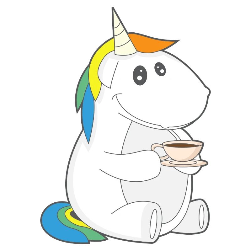 Unicorn coffee drink chill relaxing gift