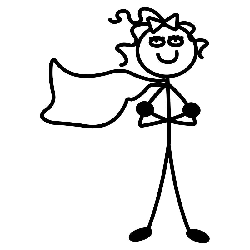 Super Mädchen mit Umhang