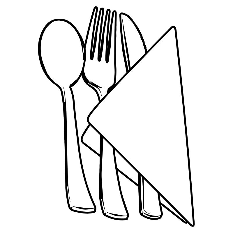 Couverts dans la serviette