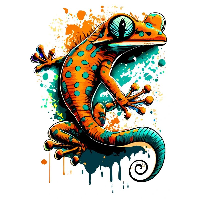 Echse Farbenfroh - Gecko Salamander Eidechse