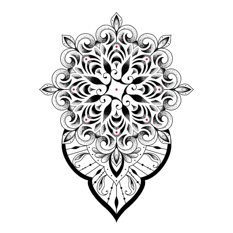 Mandala graphique dot work