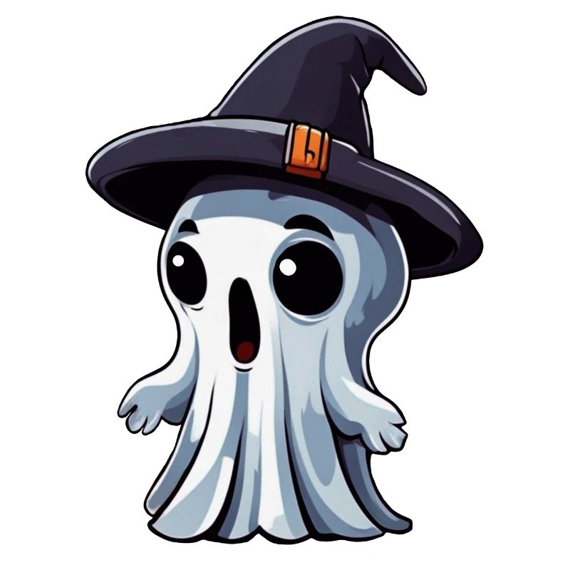 Halloween: Ghost with Hat