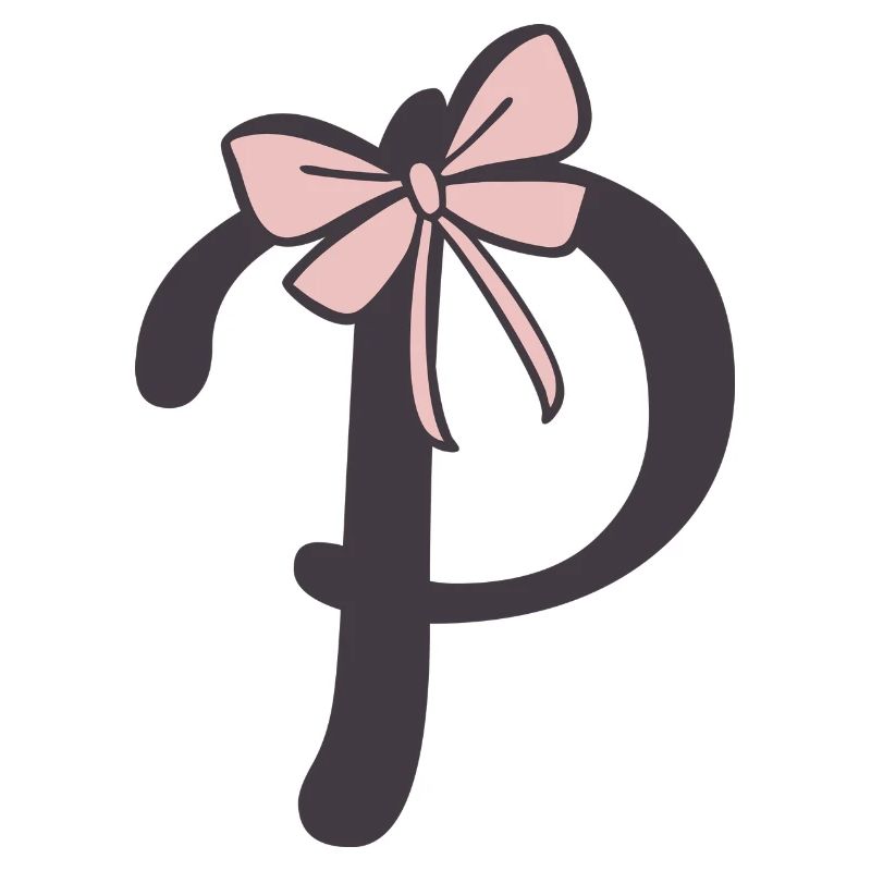 Anfangsbuchstabe P Schleifchen