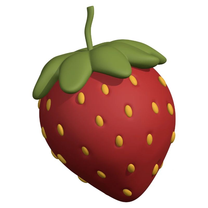 3D Erdbeere