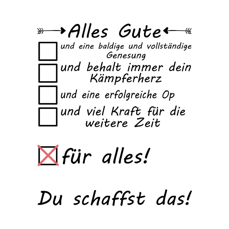 Bevorstehende Operation vor der OP Alles Gute