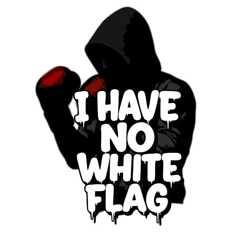 Graffiti audacieux : Je n’ai pas de drapeau blanc