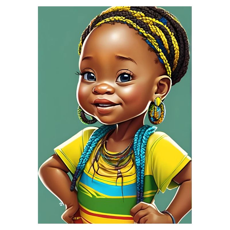 Buntes Afro-Mädchen