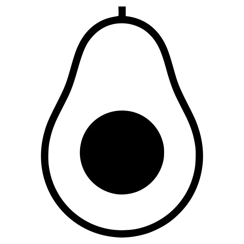 Avocado Half Pit, Icon