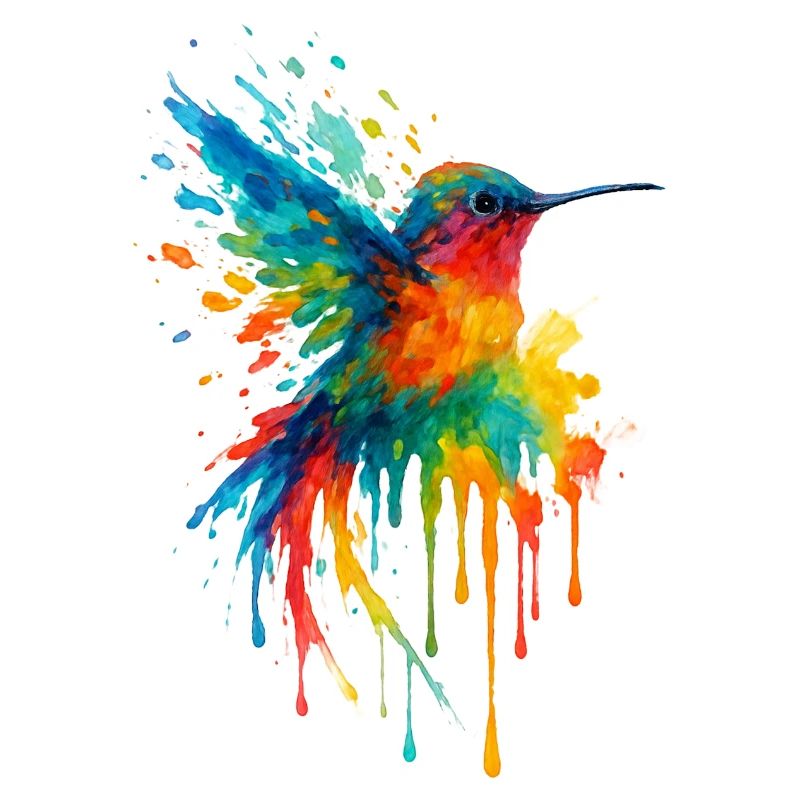 Hummingbird Aquarell Splash Chroma