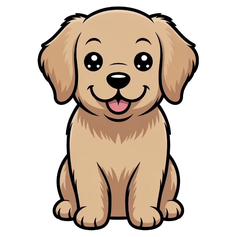 Süßer Golden Retriever Comic