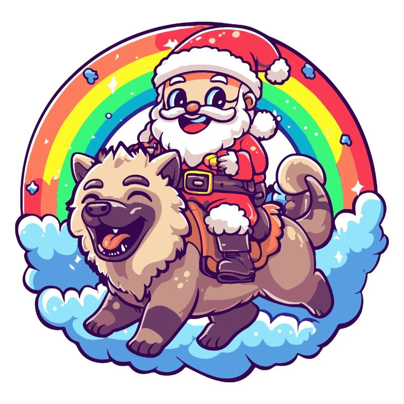 Hyäne Weihnachtsmann Regenbogen