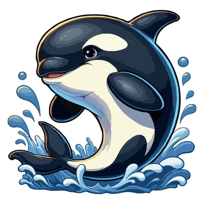 Orca springt