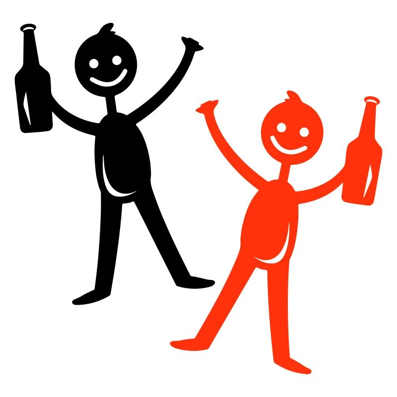 Bier Trinken Strichmännchen