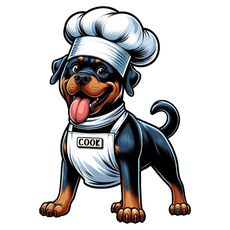 Design de chef pour chien Rottweiler