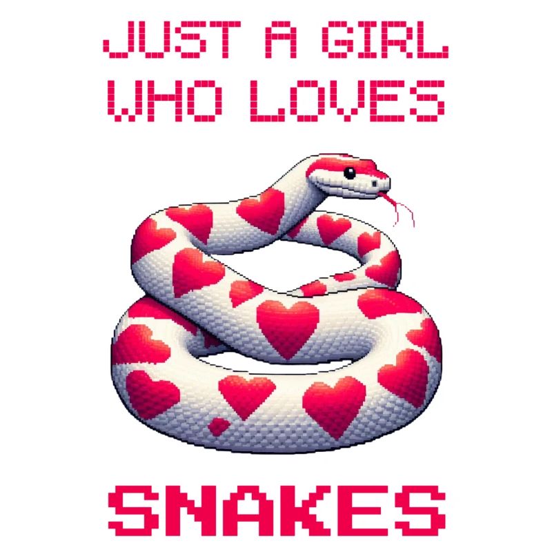 Nur ein Mädchen, das Schlangen liebt