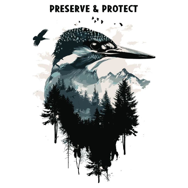 Preserve & Protect Eisvogel Vogel