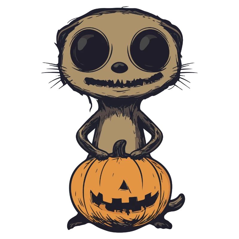 Erdmännchen Halloween Comic Lustig