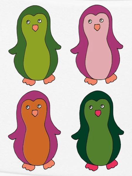 pinguine bunt