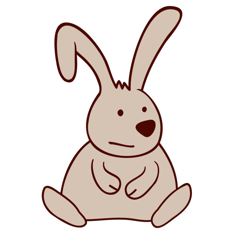 Bunny sits bored Boring chubby fat