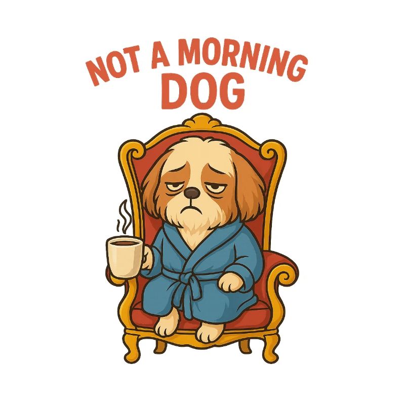 TinyPaws Fun Logo Not a morning dog