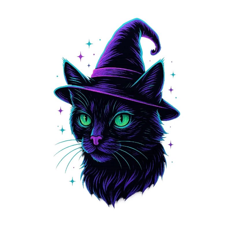 Chapeau de sorcière de chat
