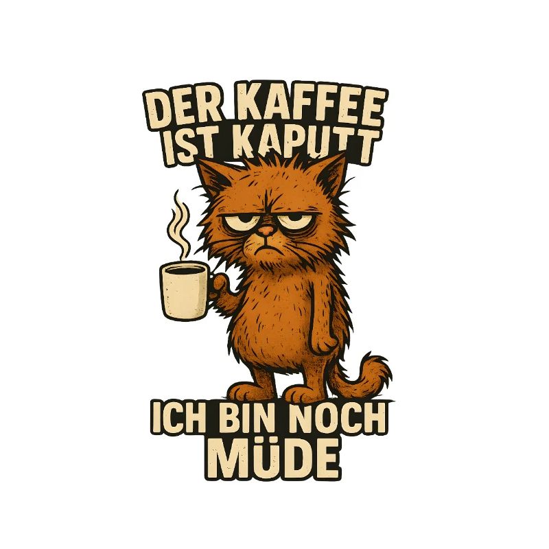 Ich bin müde Kaffee Spruch