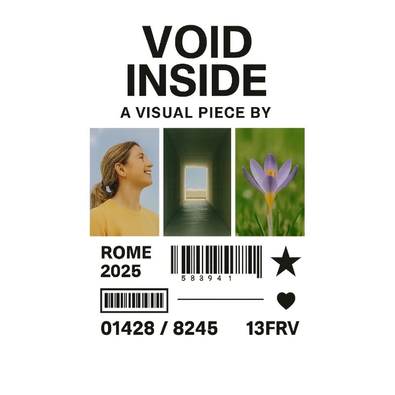 Vide intérieur : Fleur de lumière du collage